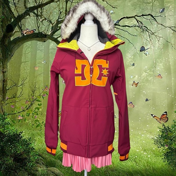 DC Soft Shell Burgundy Jacket Size XS - Picture 1 of 11